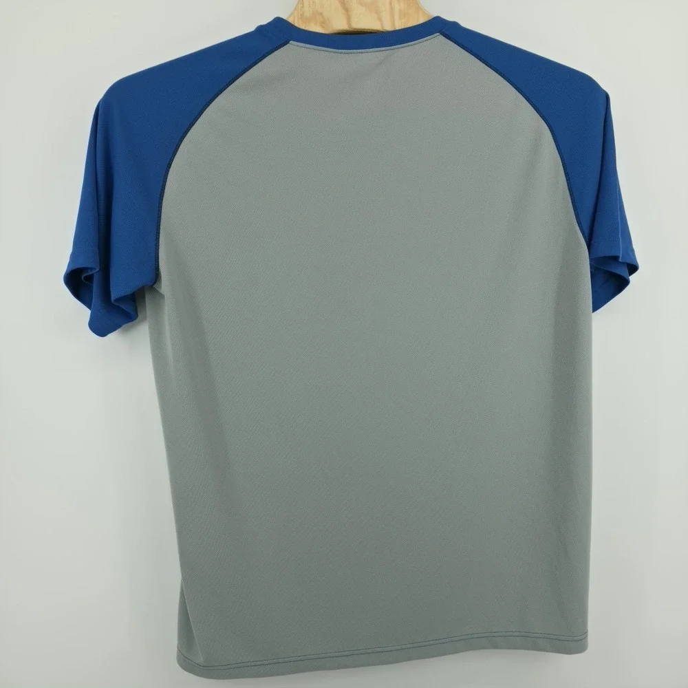 ALO Shirt Mens XXL Blue Gray Cool Fit Jersey Athletic Running Quick Dry